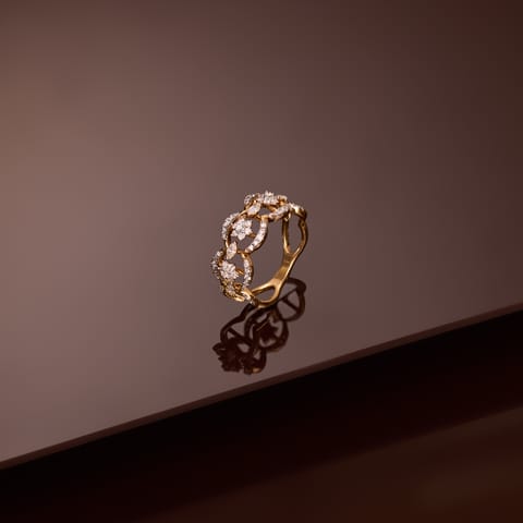 Floral Spark Diamond Ring