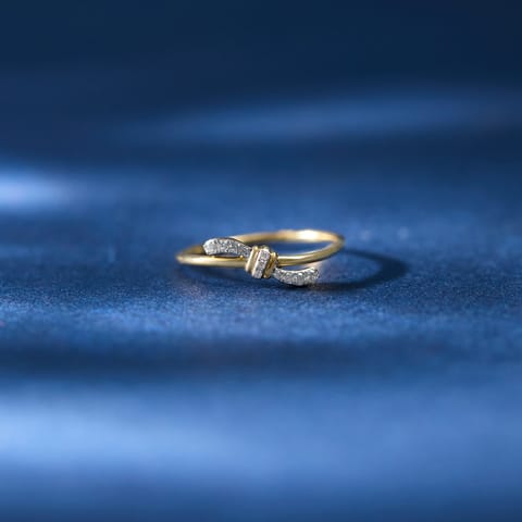 Twisted Ribbon Diamond Ring