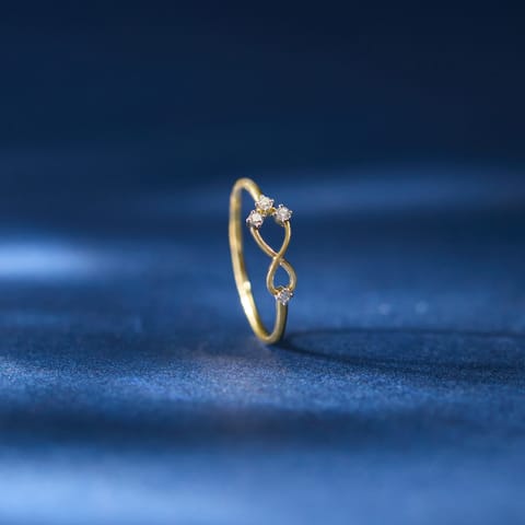 Twisted Knot Diamond Ring