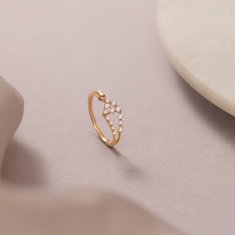 Starlight Lattice Diamond Open Ring Starlight Lattice Diamond Open Ring