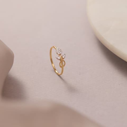 Vine Leaf Diamond Ring
