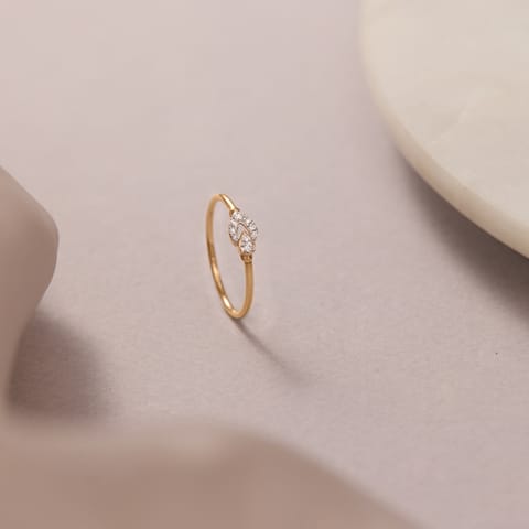 Interlocking Dewdrop Diamond Ring