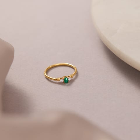 Green Horizon Gemstone Ring