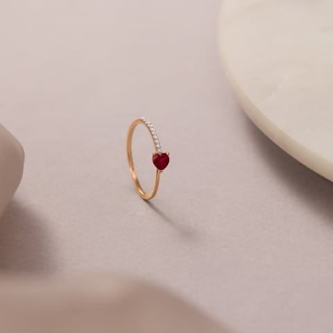 Heart Bypass Gemstone Open Ring Heart Bypass Gemstone Open Ring