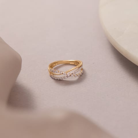 Starlight Crossover Diamond Ring