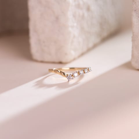 Classic Chevron Diamond Ring