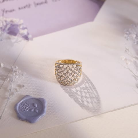Lattice Diva Diamond Ring