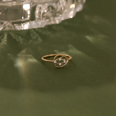 Filigree Pear Diamond Ring
