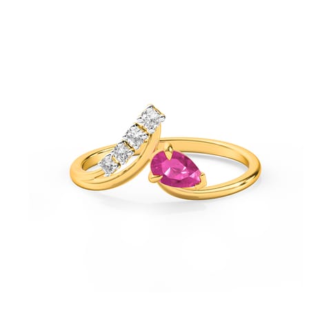 Scarlet Teardrop Sweep Gemstone Ring Scarlet Teardrop Sweep Gemstone Ring