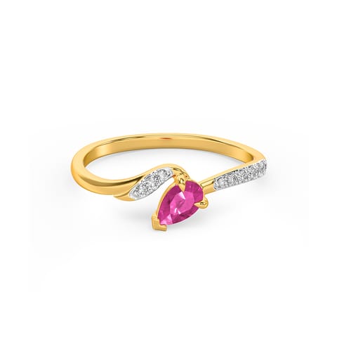 Contour Bypass Gemstone Ring