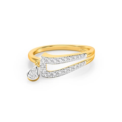 Geometric Pav�rc Diamond Ring