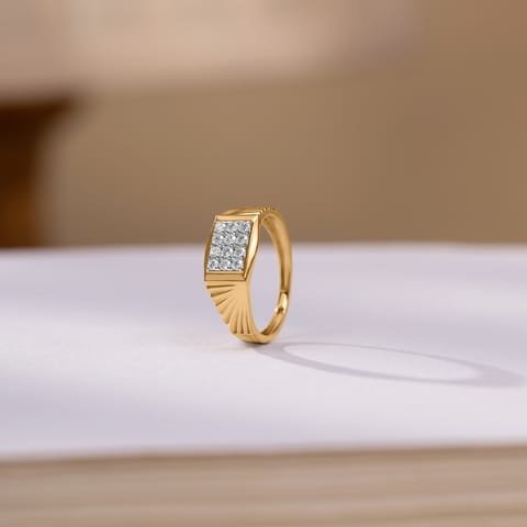 Sunray Cluster Diamond Ring for Men