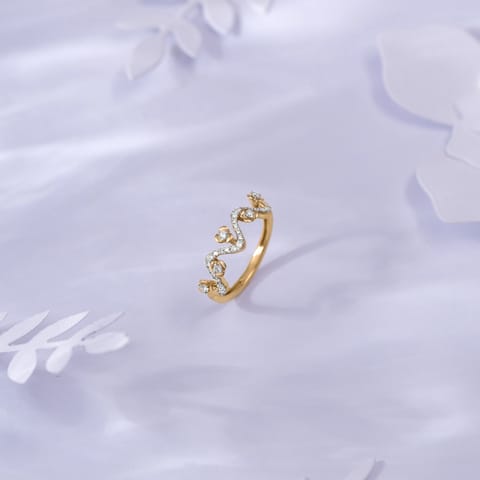 Fleur Wave Diamond Ring