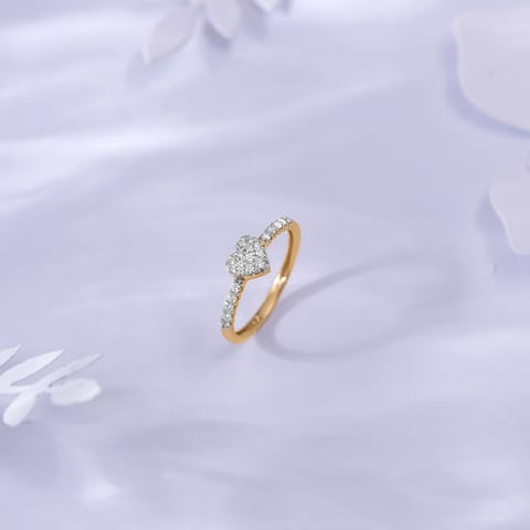 Heart Cluster Diamond Ring