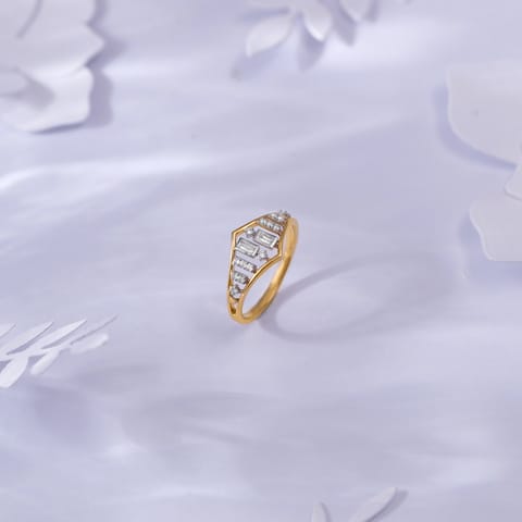 Geometric Mosaic Diamond Ring