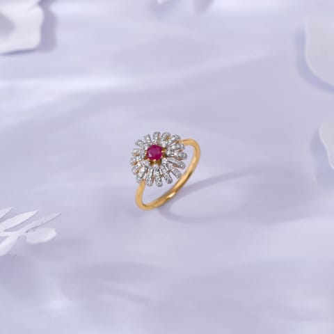 Ruby Sunburst Gemstone Ring Ruby Sunburst Gemstone Ring