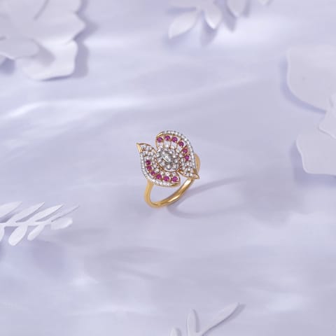 Scarlet Foliage Gemstone Ring Scarlet Foliage Gemstone Ring