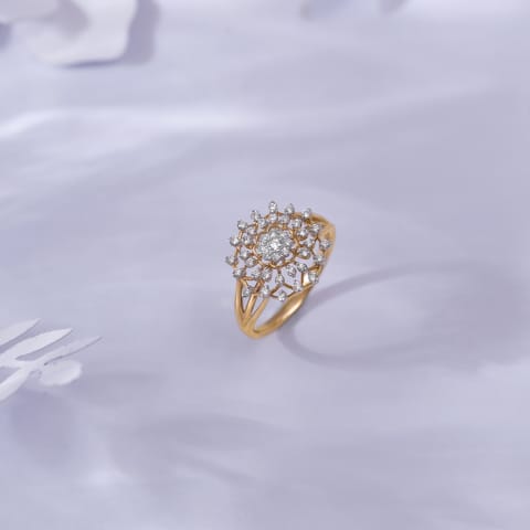 Blooming Starburst Diamond Ring