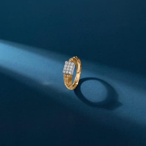 Tapered Chevron Diamond Ring for Men