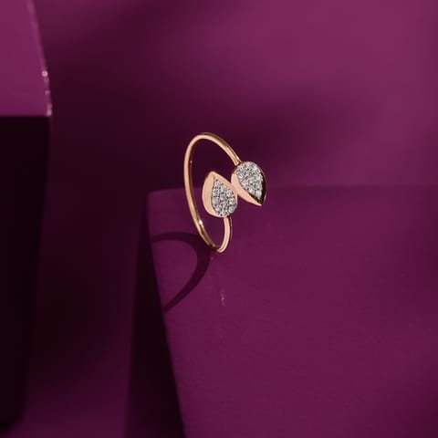 Pear Bypass Diamond Ring