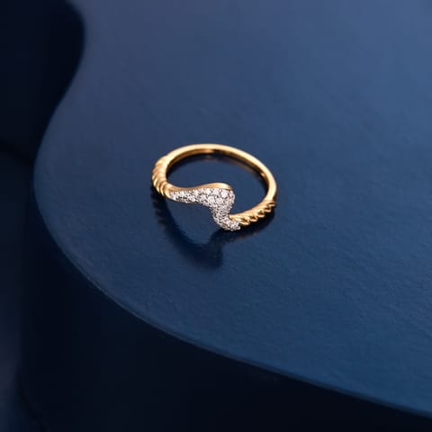 Waving Pave Diamond Ring Waving Pave Diamond Ring