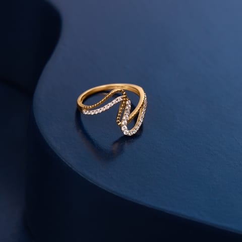 Shimmering Pulse Diamond Ring