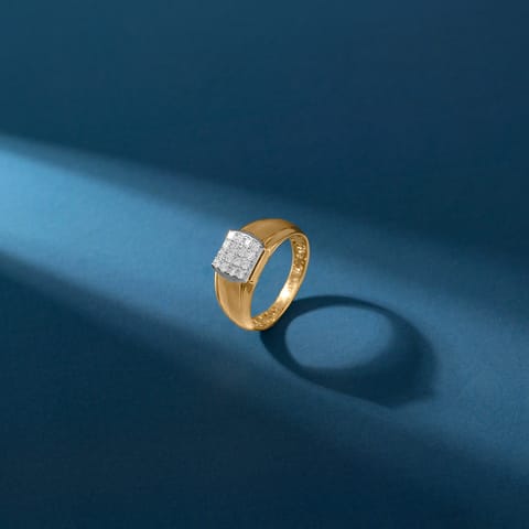 Solid Vector Diamond Ring for Men