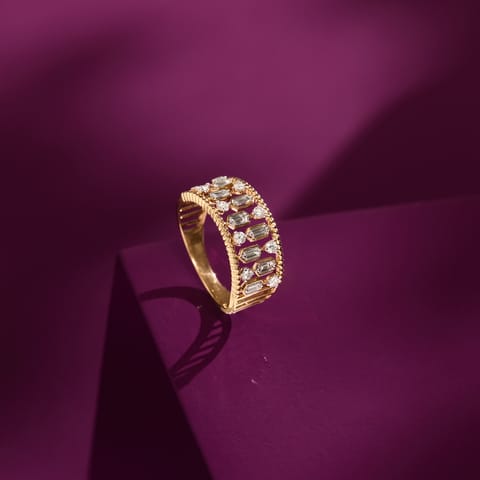 Elongated Facet Diamond Band Elongated Facet Diamond Band
