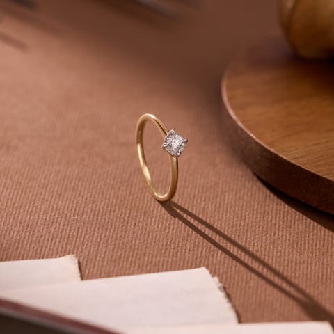 Tiny Round Diamond Ring
