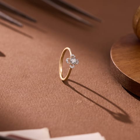 Elegant Blossom Diamond Ring