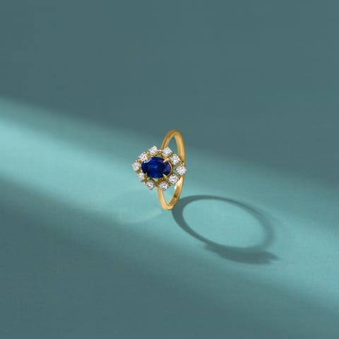 Sparkling Azure Gemstone Ring