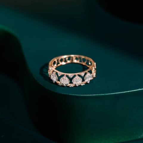 Cubical Baguette Diamond Band