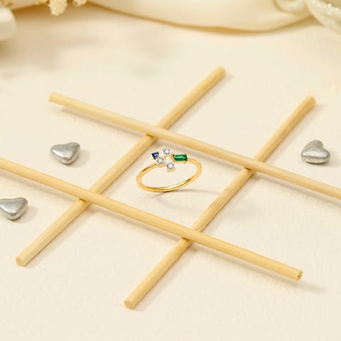 Minimal Square Gemstone Ring