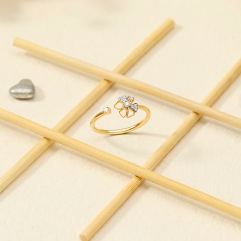 Florid Diamond Open Ring