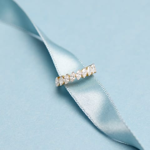 Accented Marquise Diamond Band