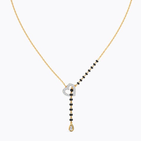 Kaneez Heart Lariat Diamond Mangalsutra