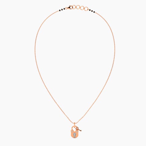 Classic Lock Diamond Mangalsutra  Classic Lock Diamond Mangalsutra