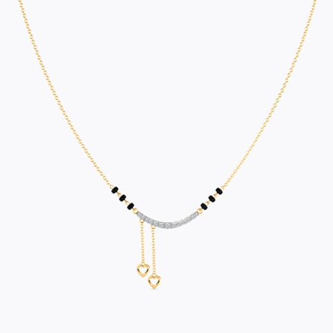 Linear Heart Diamond Mangalsutra