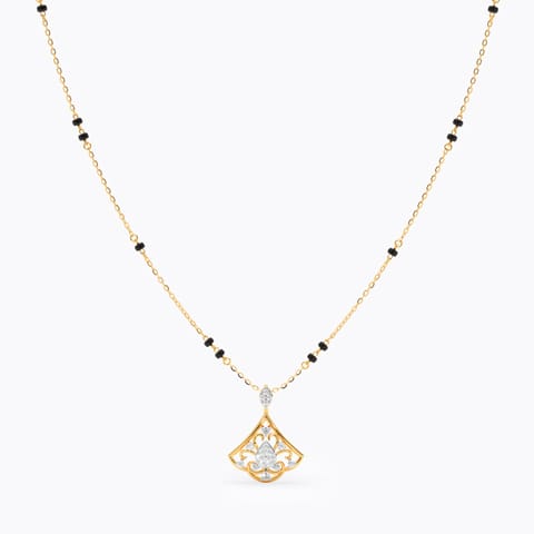 Scallop Chisel Diamond Mangalsutra Scallop Chisel Diamond Mangalsutra
