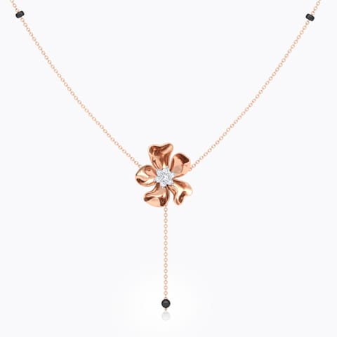 Floral Lariat Diamond Mangalsutra