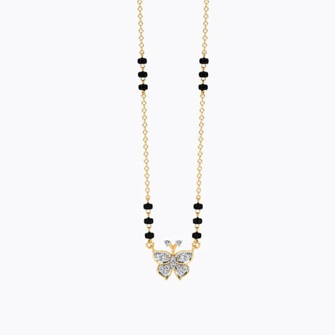 Butterfly Spark Diamond Mangalsutra