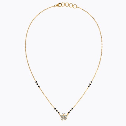 Butterfly Spark Diamond Mangalsutra