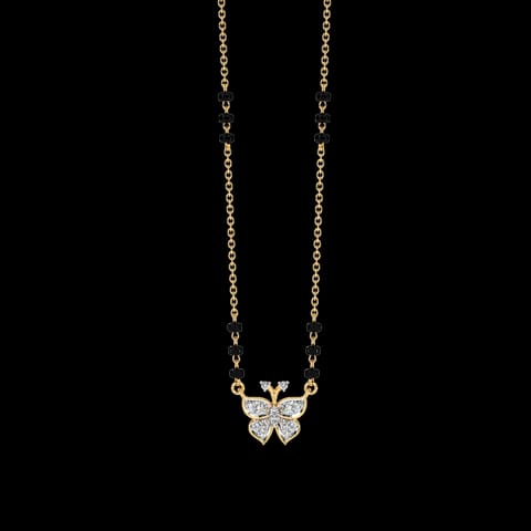 Butterfly Spark Diamond Mangalsutra