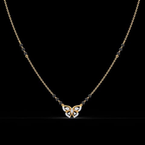 Butterfly Shine Diamond Mangalsutra