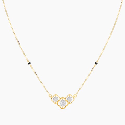 Trinity Clover Diamond Mangalsutra Trinity Clover Diamond Mangalsutra