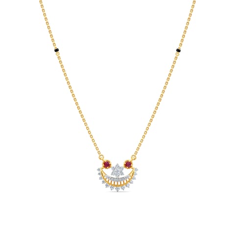 Crescent Shine Gemstone Mangalsutra Crescent Shine Gemstone Mangalsutra