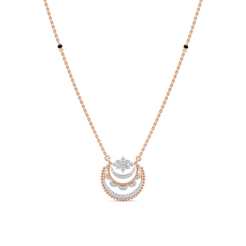 Gleaming Crescent Diamond Mangalsutra