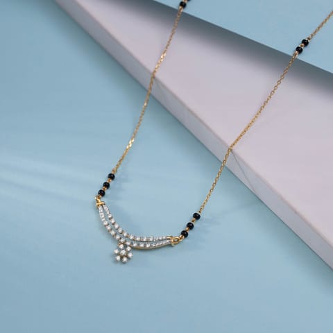 Floral Drop Diamond Mangalsutra Floral Drop Diamond Mangalsutra
