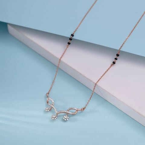 Intertwined Floral Diamond Mangalsutra