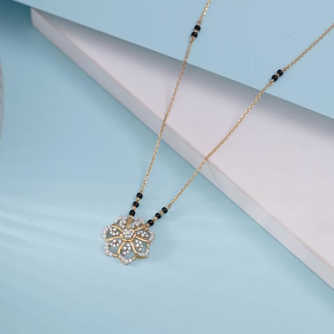 Floral Grace Diamond Mangalsutra Floral Grace Diamond Mangalsutra